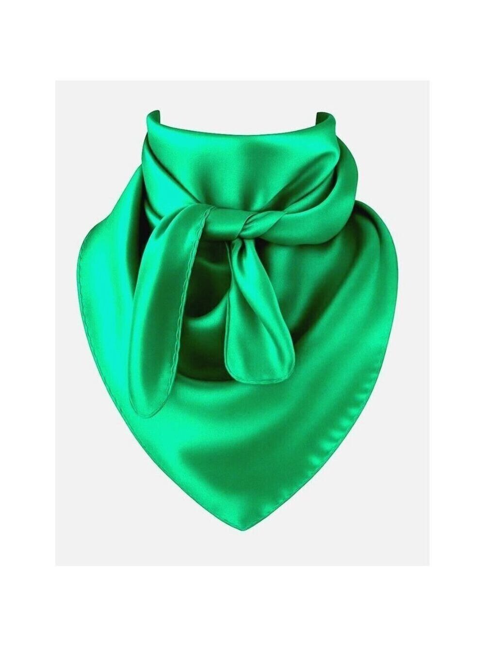 Jade Green Wild Rag Scarf 35x35 Satin Western Cowgirl Cowboy Bandana
